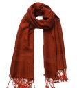 (image for) Paisley Jacquard Shawl Coral Red