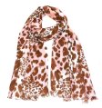 (image for) Premium Leopard Print Scarf Pink