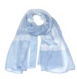 (image for) Premium Pattern Print Scarf S0066 Blue