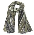 (image for) Premium Pattern Print Scarf S0076 Army Green