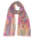 (image for) Premium Paisley Floral Print Scarf S0077 Pink