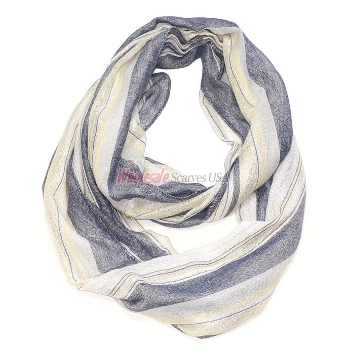 (image for) Premium Infinity Print Scarf S0181 Blue