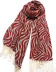 (image for) Animal print scarf Red/white Dozen (12 pcs)