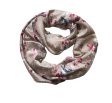 (image for) Infinity flower print scarf#s0619-1