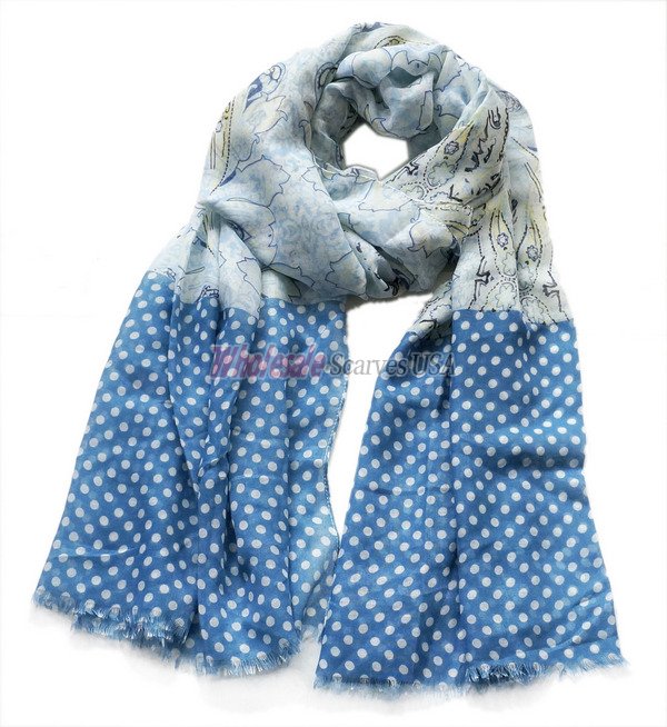(image for) Premium dot print scarf#s0661-1