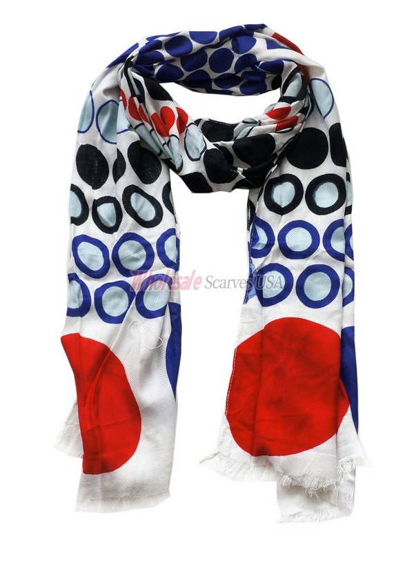 (image for) Premium dot print scarf#s0669-1