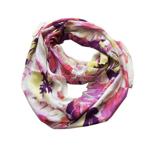 (image for) Infinity flower print scarf#s0682-1