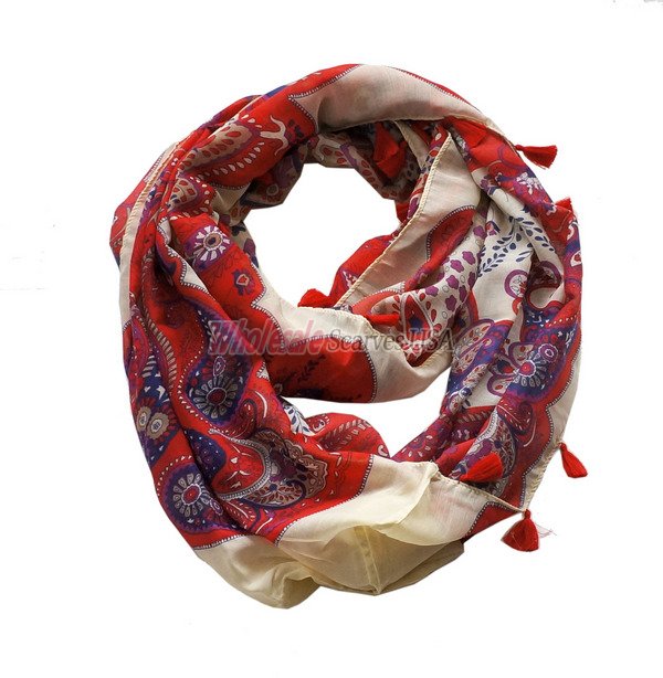 (image for) Infinity flower print scarf#s0716-1