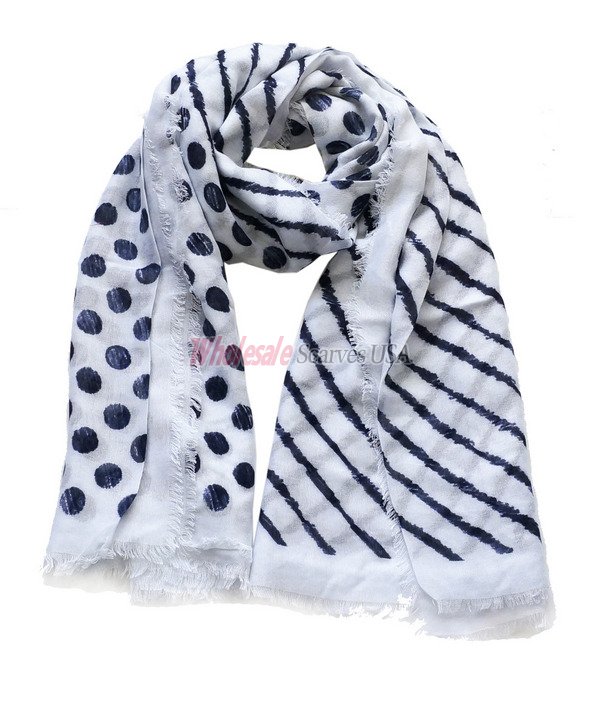 (image for) Premium dot print scarf#s0720-1