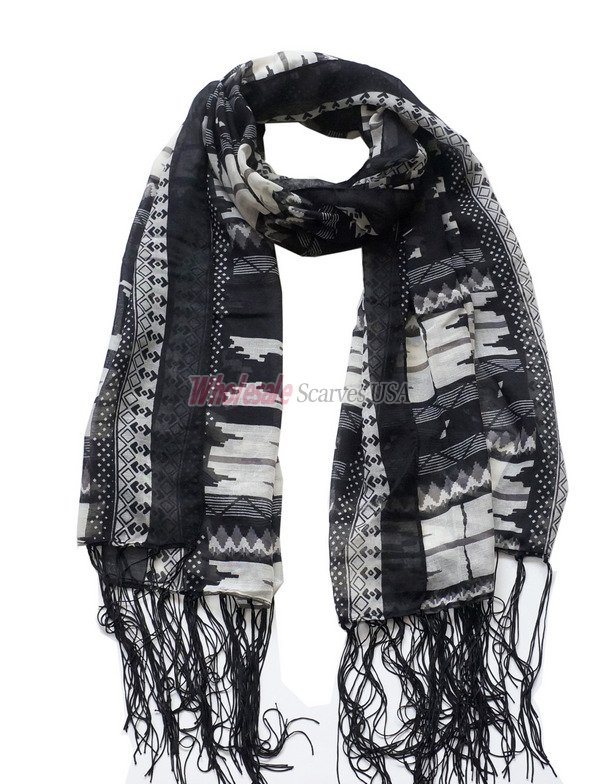 (image for) Premium other print scarf #s0722-1