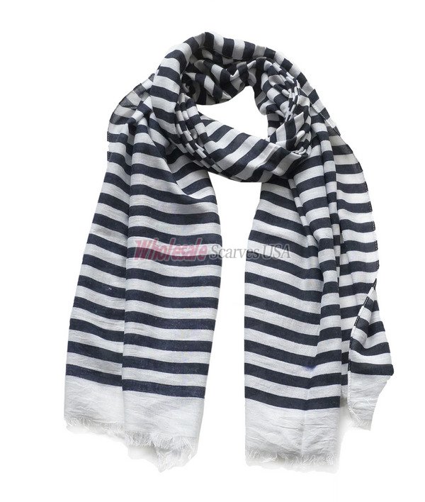 (image for) Premium stripe print scarf#s0734-1