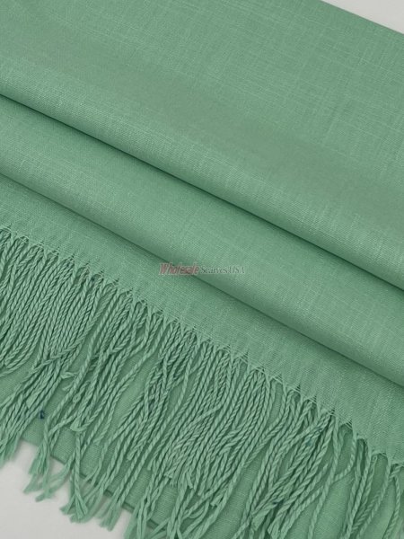 (image for) Silky Light Solid Pashmina Minty Green