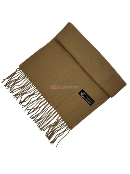 (image for) Woven Plain Scarf Camel