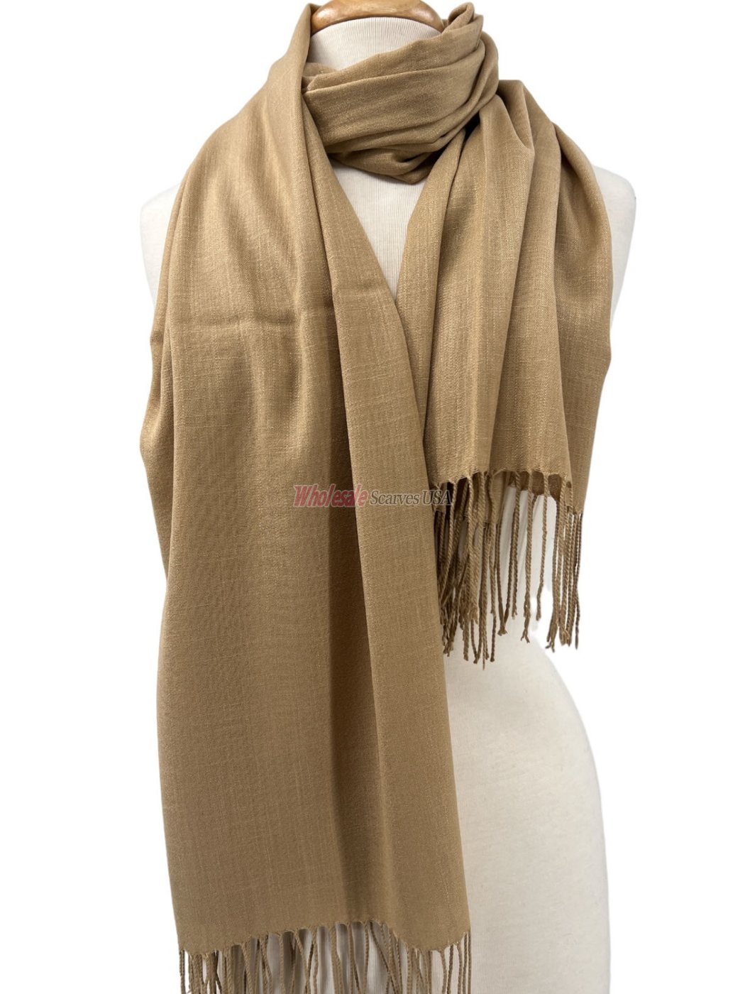 (image for) Silky Light Solid Pashmina Gold