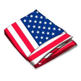 USA Flag Pattern Bandanas - 12 Pieces