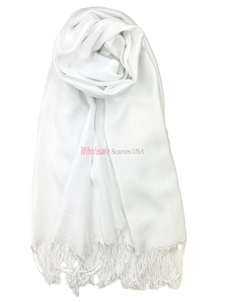 (image for) Solid Pashmina White