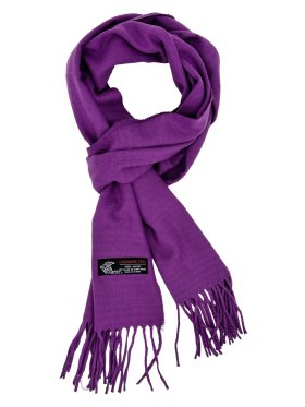 Woven Plain Scarf Purple