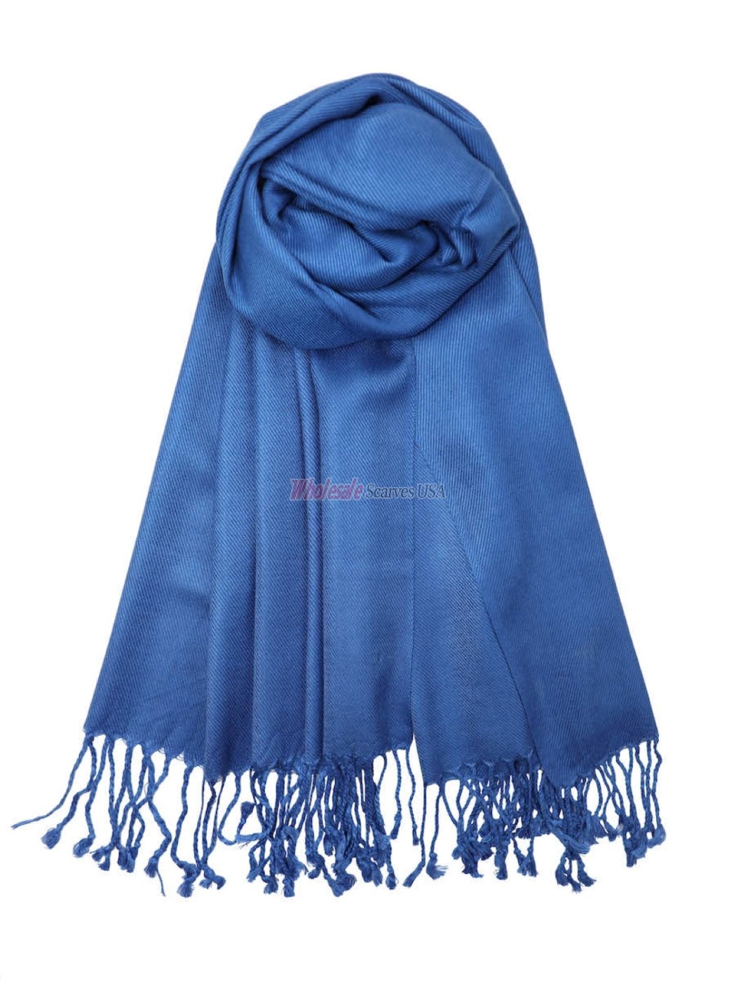 (image for) Solid Pashmina Denim Blue