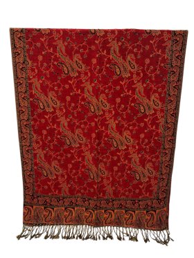 Small Paisley Scarf Red