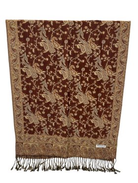 Small Paisley Scarf Brown