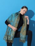 (image for) Small Paisley Scarf Turquoise