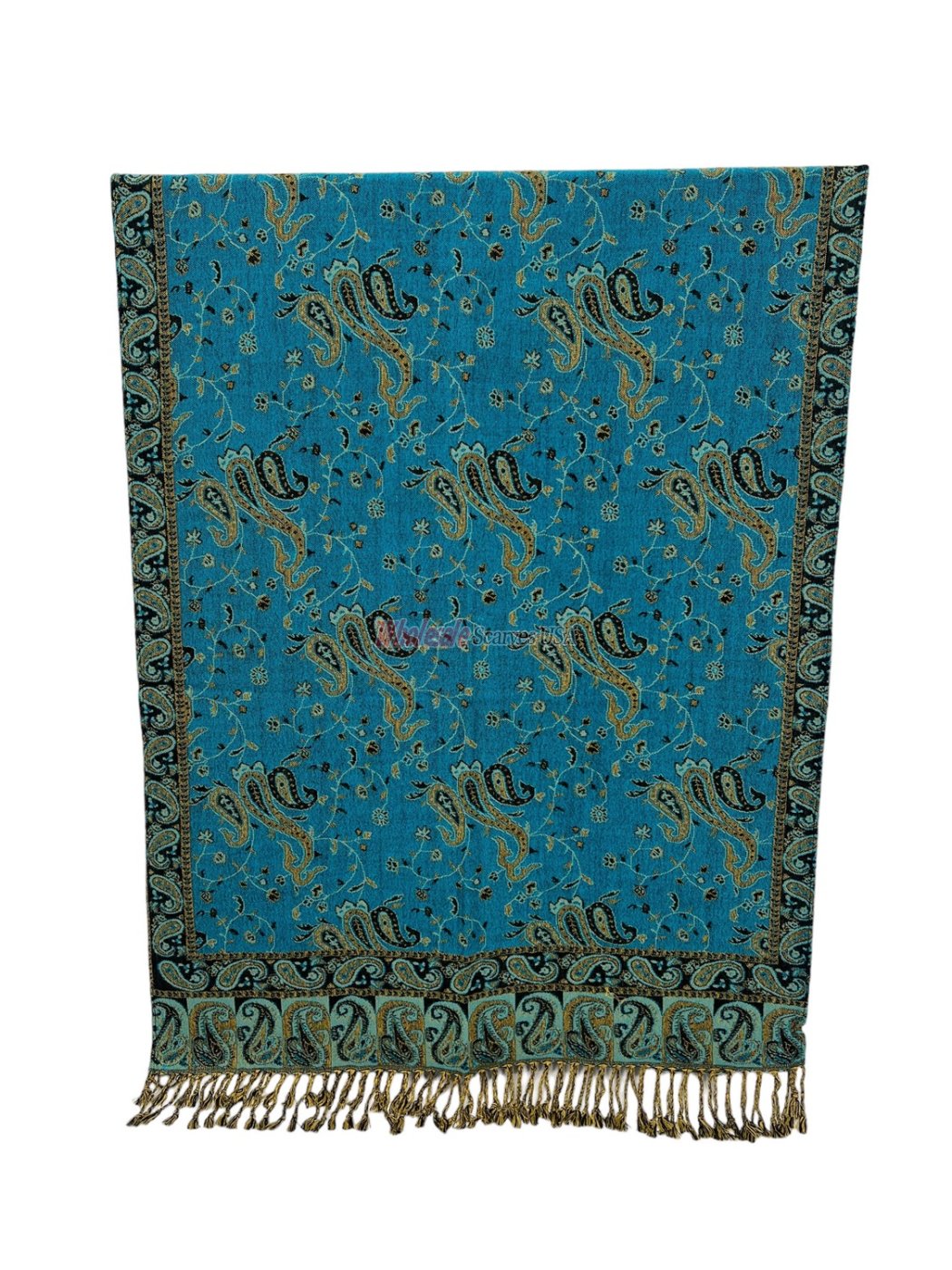 (image for) Small Paisley Scarf Turquoise
