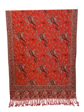 Small Paisley Scarf Oranger Red