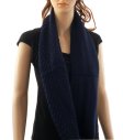 (image for) Knitted Pattern Infinity Scarf Navy