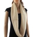 (image for) Knitted Pattern Infinity Scarf Beige