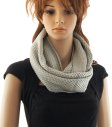 (image for) Fine Knit Infinity Scarf Grey