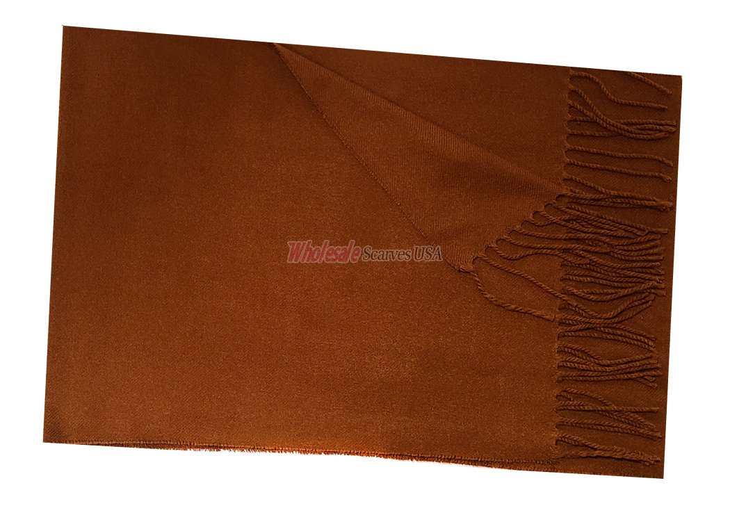 (image for) Woven Plain Scarf Coffee