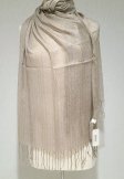 Sheer Metallic Scarf Taupe