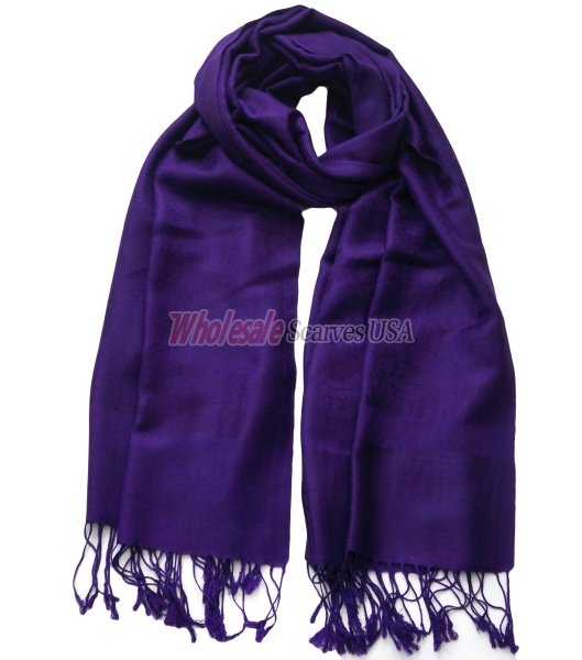 (image for) Paisley Jacquard Shawl Ink Purple