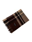 (image for) Cashmere Feel Plaid Scarf Brown 12-pack 750