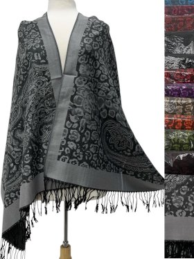Big Paisley Pashmina (10 Colors, 1 DZ)