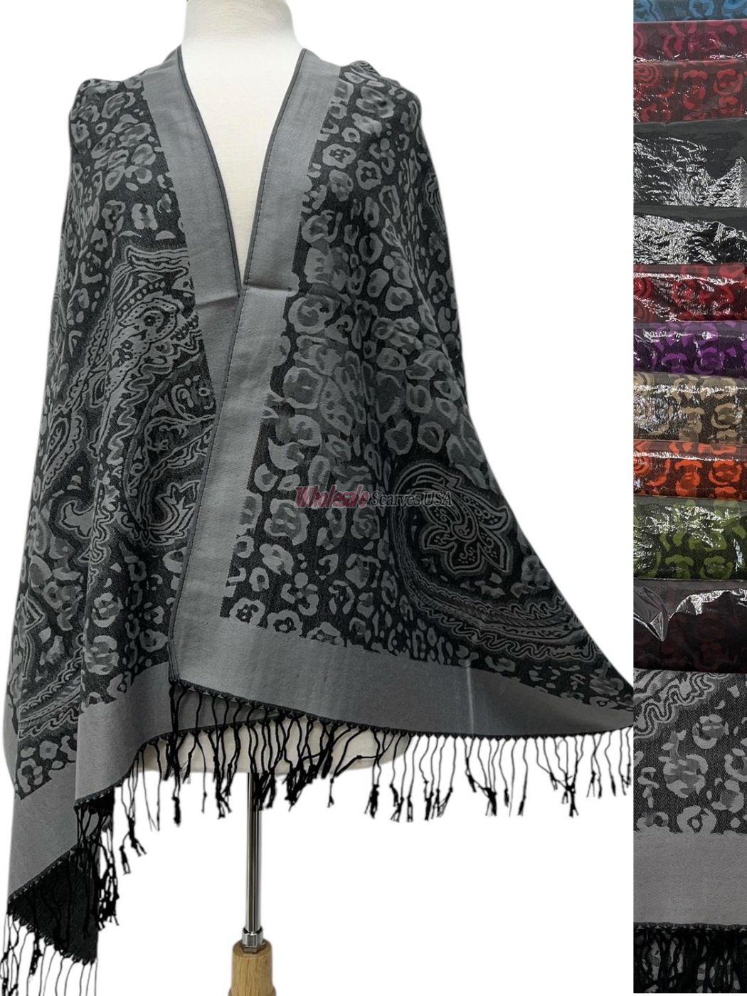 (image for) Big Paisley Pashmina (10 Colors, 1 DZ)