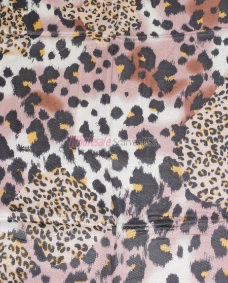(image for) Premium Leopard Print Scarf Light Pink