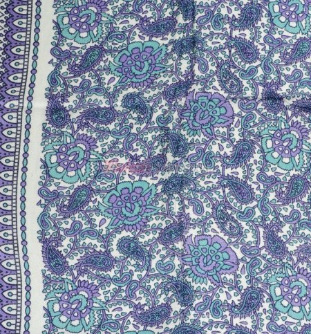 (image for) Premium Floral Print Scarf S0007 Purple