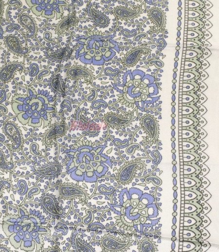 (image for) Premium Floral Print Scarf S0007 Blue