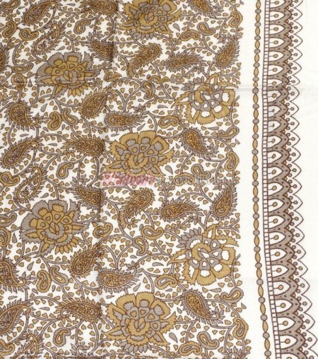 (image for) Premium Floral Print Scarf S0007 Gold