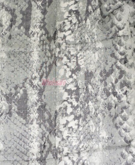 (image for) Premium Animal Print Shawl Grey