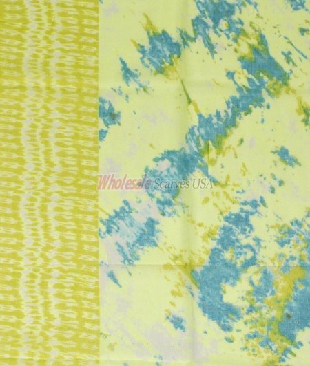 (image for) Premium Pattern Print Scarf Green