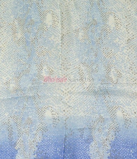 (image for) Premium Pattern Print Shawl Blue