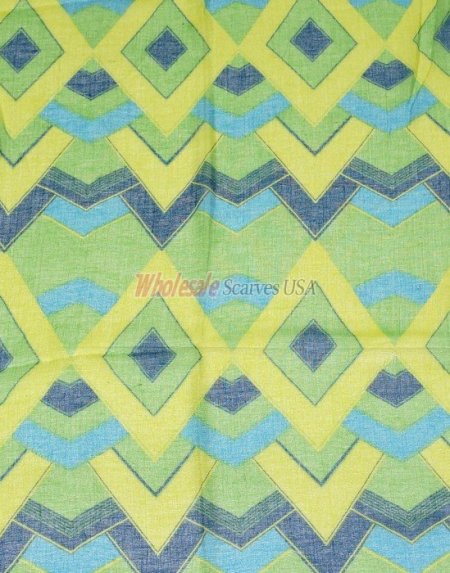 (image for) Premium Strip Print Scarf S0034 Green