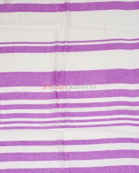 (image for) Premium Strip Print Scarf S0036 Purple