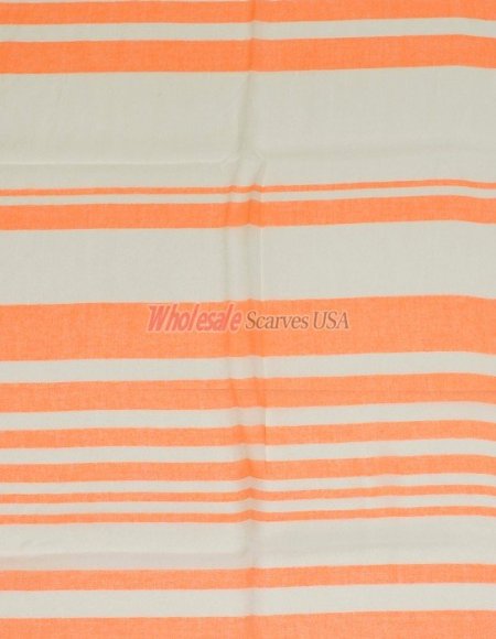 (image for) Premium Strip Print Scarf S0036 Orange