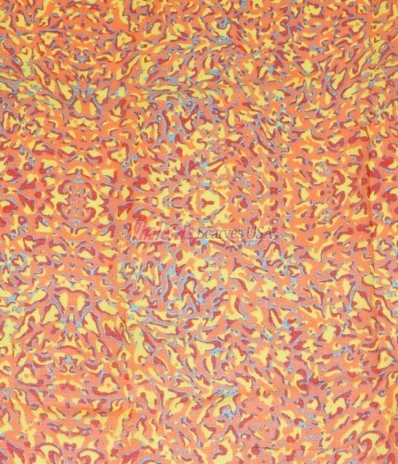 (image for) Premium Animal Print Scarf Orange
