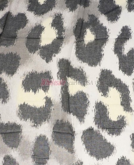 (image for) Premium Square Print Scarf S0050 Yellow Black