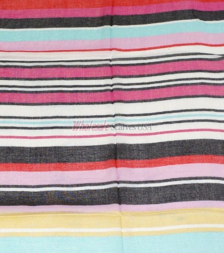(image for) Premium Strip Print Scarf S0053 Mix Color