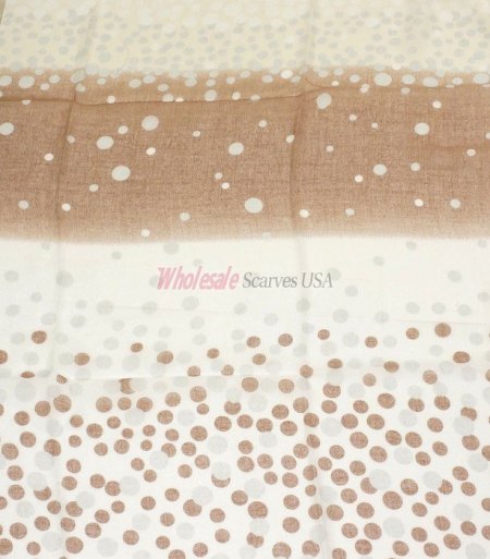 (image for) Premium Dot Print Scarf S0059 Brown